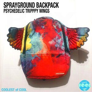 Genuine SPRAYGROUND Backpack DLX Tripppy Wings Psychedelic smoke rarest colorway